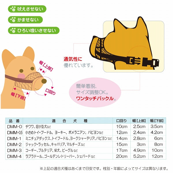 メッシュ マズル 無駄吠え防止 口輪
