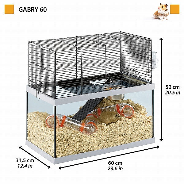 小動物用ケージ  ガブリー GABRY 50/60 ハムスター スナネズミ  ハウス 2階建 フルセット