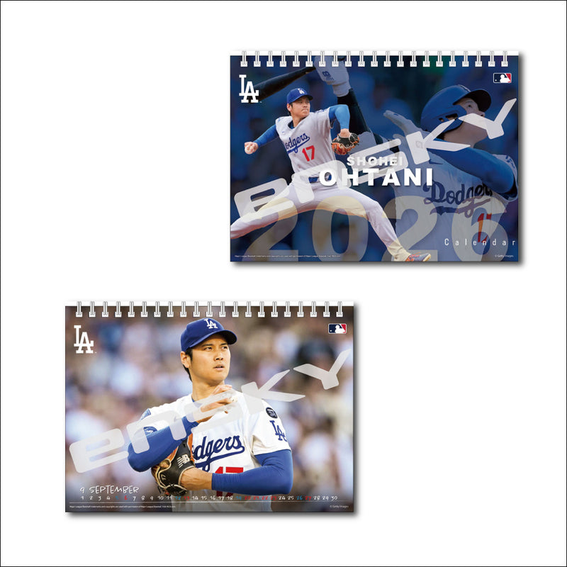 2026年 MLB公式  ドジャース  大谷翔平選手 カレンダー 壁掛け/卓上