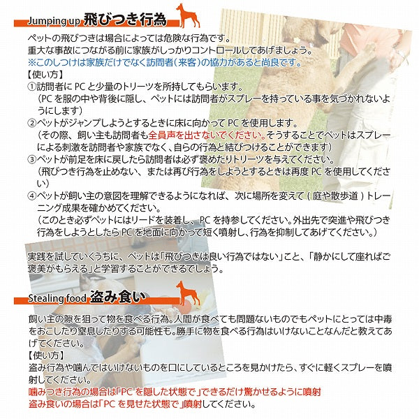 無駄吠え防止 ペットコレクター 50ml/ 200 ml トレーニングスプレー