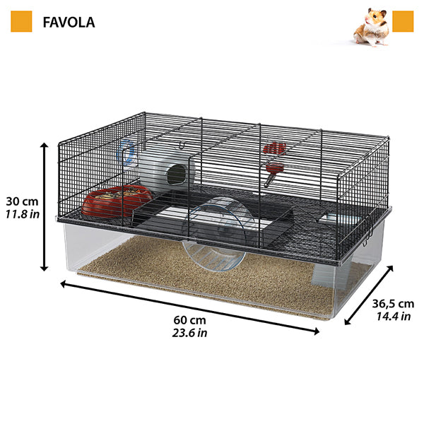 ハムスター マウス ケージ ファボラ ブラック FAVOLA BLACK ハウス ネズミ フルセット 小動物用 ペット用品