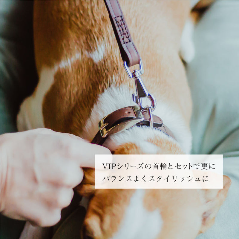 犬具 VIP G リード 本格ブルレザー 革