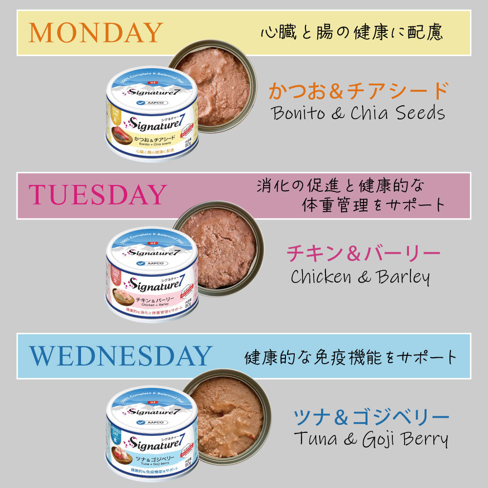 訳あり 格安！シグネチャー7 総合栄養食 缶80g×64個【画像のご確認必須】 ウイークリーパック パティ 80g×7缶 ネコ 猫 総合栄養食 リアルミート