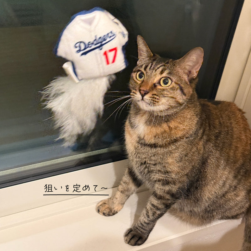 MLB公式  猫じゃらし キャットワンドトイ ドジャース 大谷翔平選手モデル