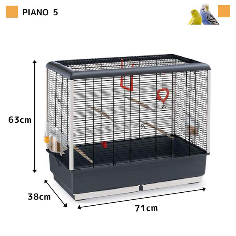 鳥かご ピアノ 5 Piano 5 鳥籠 ゲージ フルセット カナリア セキセイインコ 小型鳥用 イタリアferplast社製