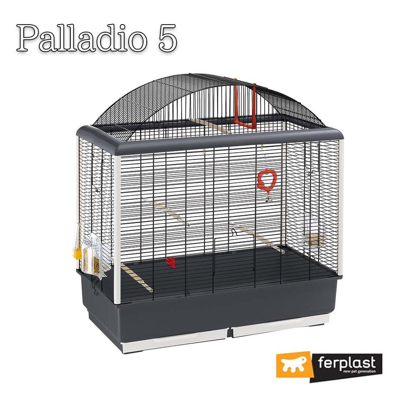 イタリアferplast社製 鳥かご パラディオ 5 Palladio 5 鳥籠 ゲージ フルセット カナリア セキセイインコ 小型鳥用