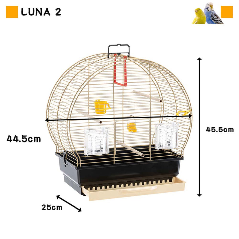 鳥かご ルナ 2 ゴールド Luna 2 鳥籠 ゲージ フルセット カナリア セキセイインコ 小型鳥用