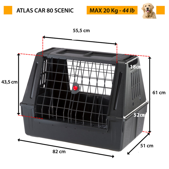 新品未使用】atlas car 80 犬用ゲージ イタリアferplast社製 アトラス