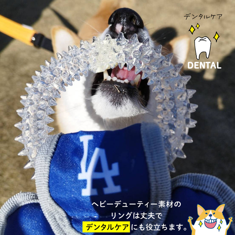 【予約販売】6月頃入荷予定 MLB公式 ロサンゼルス ドジャース 大谷翔平選手モデル 犬 デンタルタグトイ おもちゃ 野球  Los Angeles Dodgers ペット