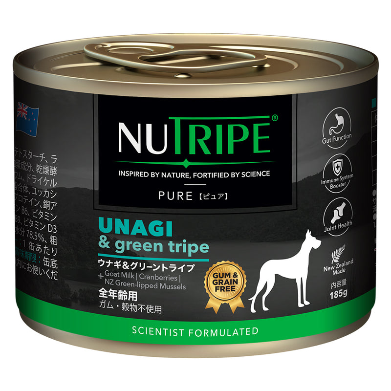 ウナギ＆グリーントライプ 185g 成犬用 総合栄養食