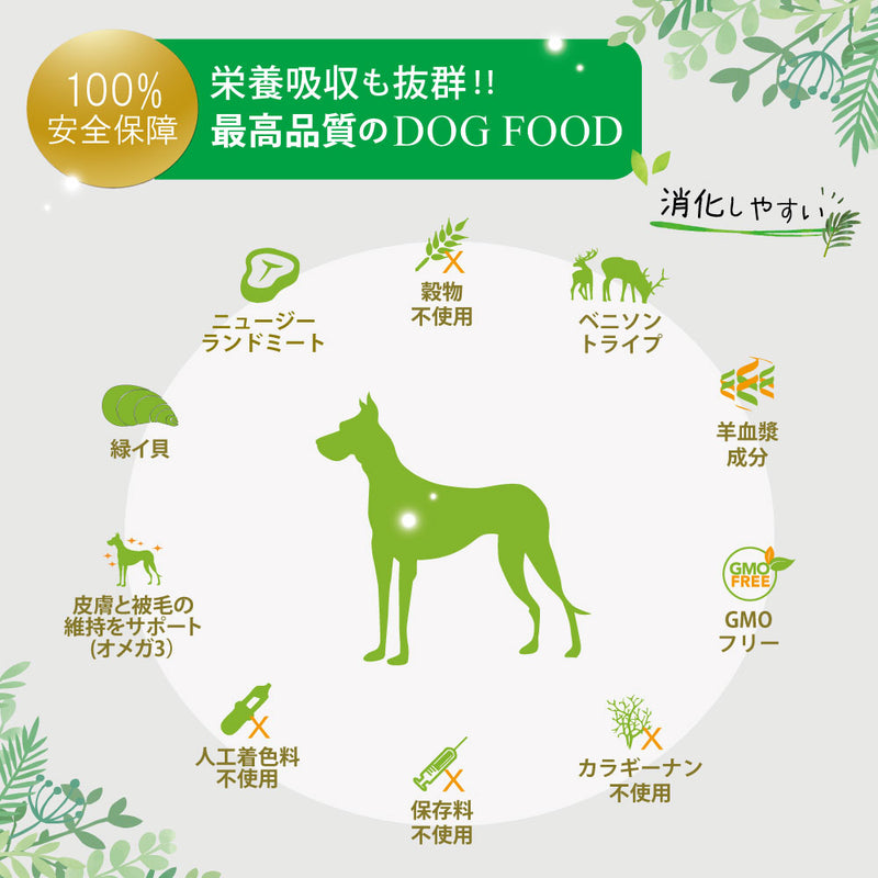 ウナギ＆グリーントライプ 185g 成犬用ニュートライプ ピュア