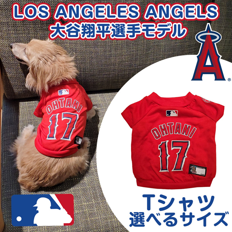 【在庫限り】【特価】大谷翔平選手モデル　ユニフォーム　Ｔシャツ　犬　LOS ANGELES ANGELS　ロサンゼルス　エンゼルス　野球