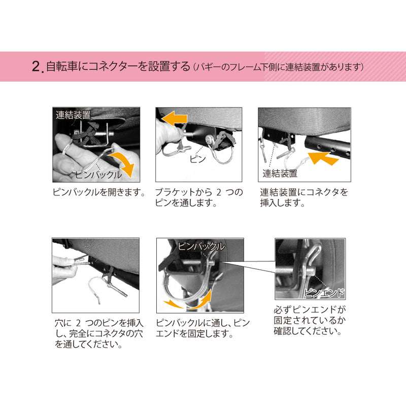 大型 3輪バギー ジェットプロ JetPro用 連結パーツ バイスクール コネクター犬 猫 ペット用 カート