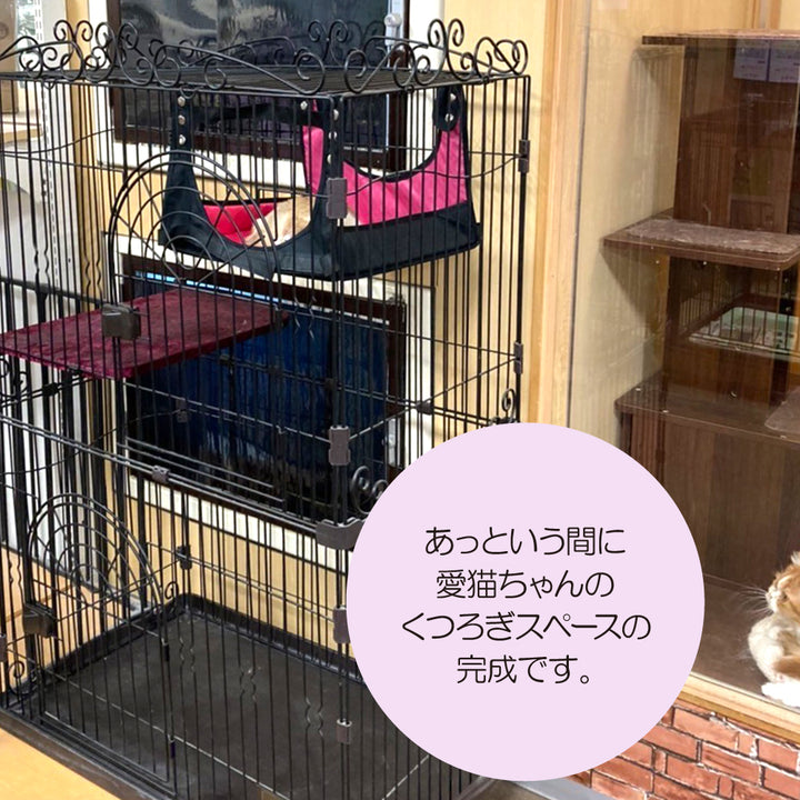 簡単取り付け フラット キャットハンモック 耐荷重6kkg 吊り下げ