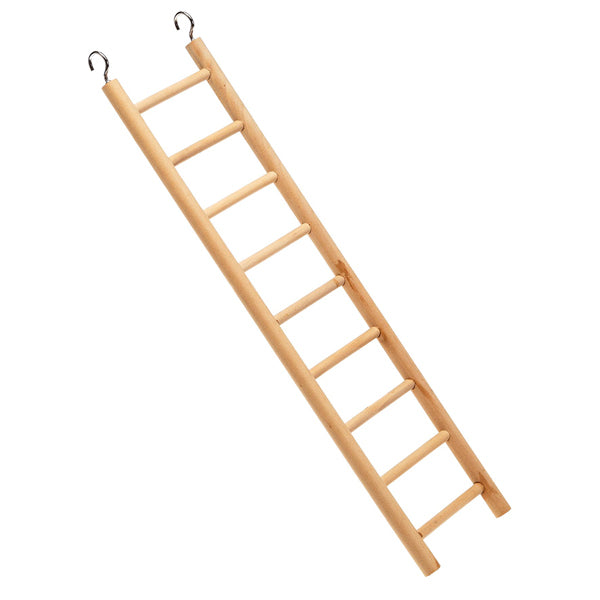 小鳥用 木製 9段式 ハシゴ はしご PA 4004 おもちゃ バードトイ 止まり木 階段 簡単取り付け 吊り下げ式