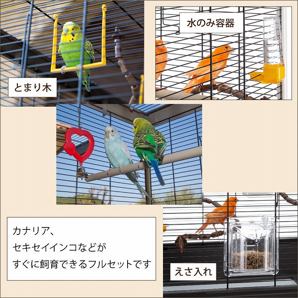 鳥かご ピアノ 6 Piano 6 鳥籠 ゲージ フルセット カナリア セキセイインコ 小型鳥用