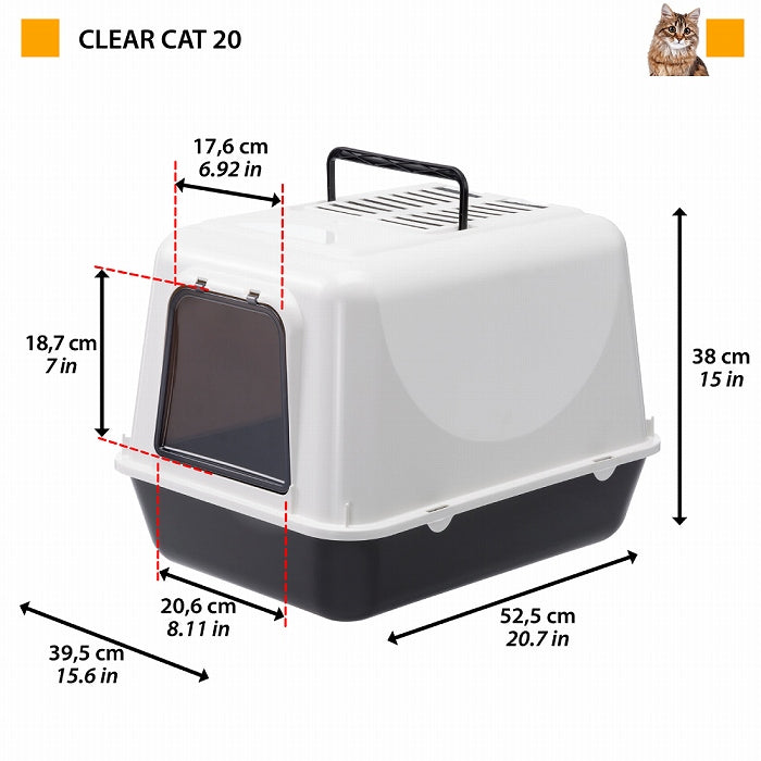 猫用快適 CLEAR CAT 20  猫 トイレ カバー付き