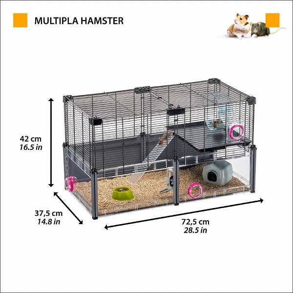 ハムスター飼育小屋 Amazon | iimono117 ハムスター ケージ 大きい [ 幅57.5 奥行