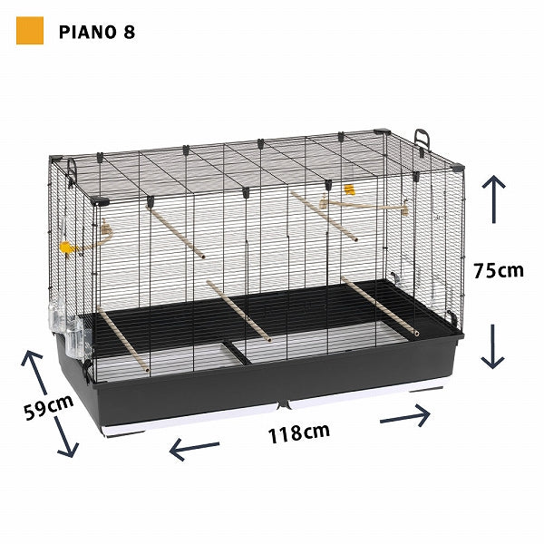 鳥かご ピアノ 8 Piano 8 鳥籠 ゲージ フルセット カナリア セキセイインコ 小型鳥用