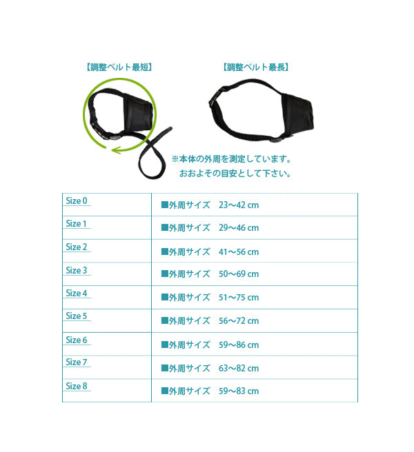 無駄吠え防止口輪  ナイロンマズル　Ｎｏ．８