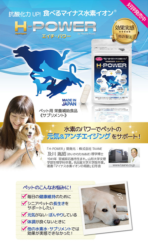 ペット用　栄養補助食品　サプリメント　H-POWER　エイチ・パワー