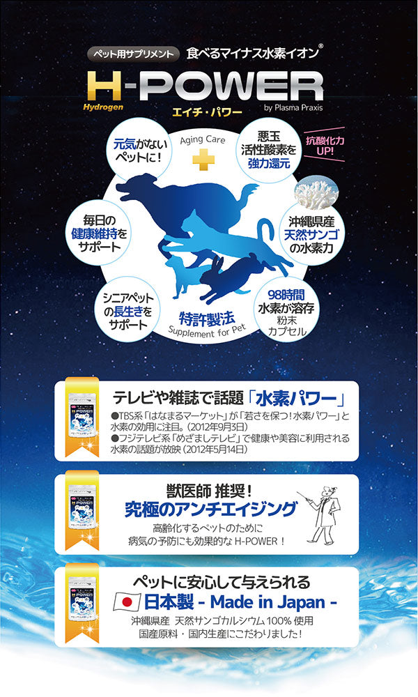 ペット用　栄養補助食品　サプリメント　H-POWER　エイチ・パワー