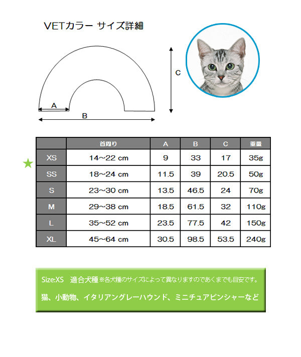 傷口をなめて困る時に！ＶＥＴカラー：ＸＳ