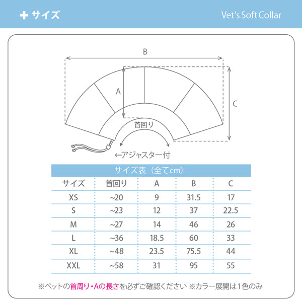 傷口をなめて困る時に ベッツソフトカラー S～XXLサイズ ブラック