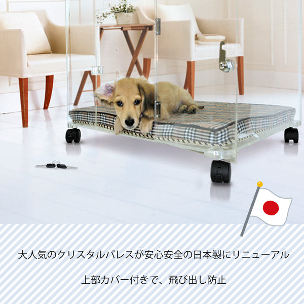 日本製 アクリルハウス　クリスタルパレス 上部カバー付き ゲージ