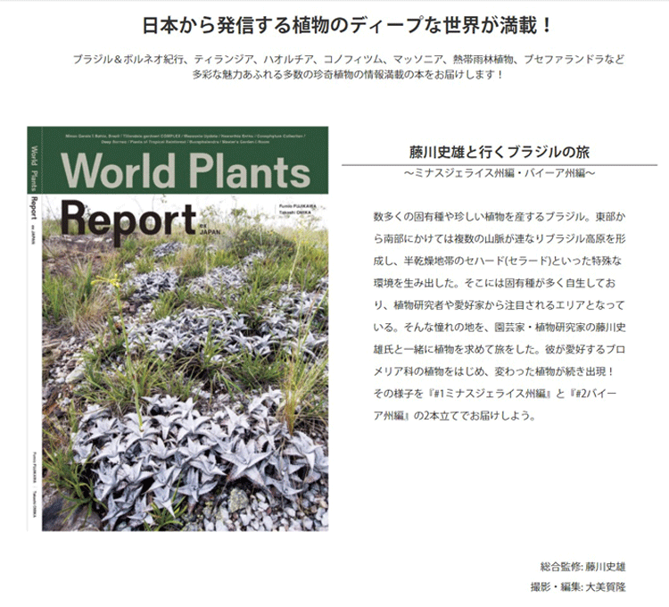 World Plants Report ex Japan ワールドプランツレポート植物 多肉植物 熱帯雨林植物 本